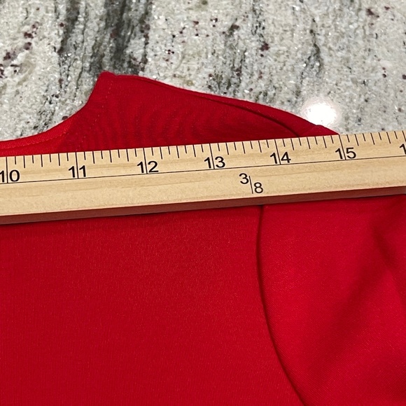 Lulus Women's Bodycon Dress Bell Sleeve Lined Red Size M - Picture 11 of 15